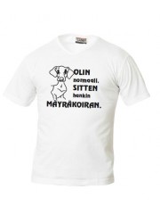 "OLIN NORMAALI, SITTEN HANKIN MÄYRÄKOIRAN" V-BASIC