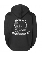 "JÄRJEN VEIT!" Pitkäkarvainen mäyräkoira