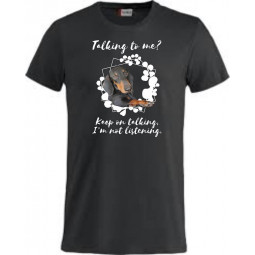 T-paita "Talking to me?" Lyhytkarvainen musta