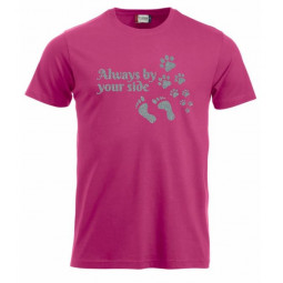 T-paita "Always by your side" GLITTER hopea