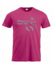T-paita "Always by your side" GLITTER hopea