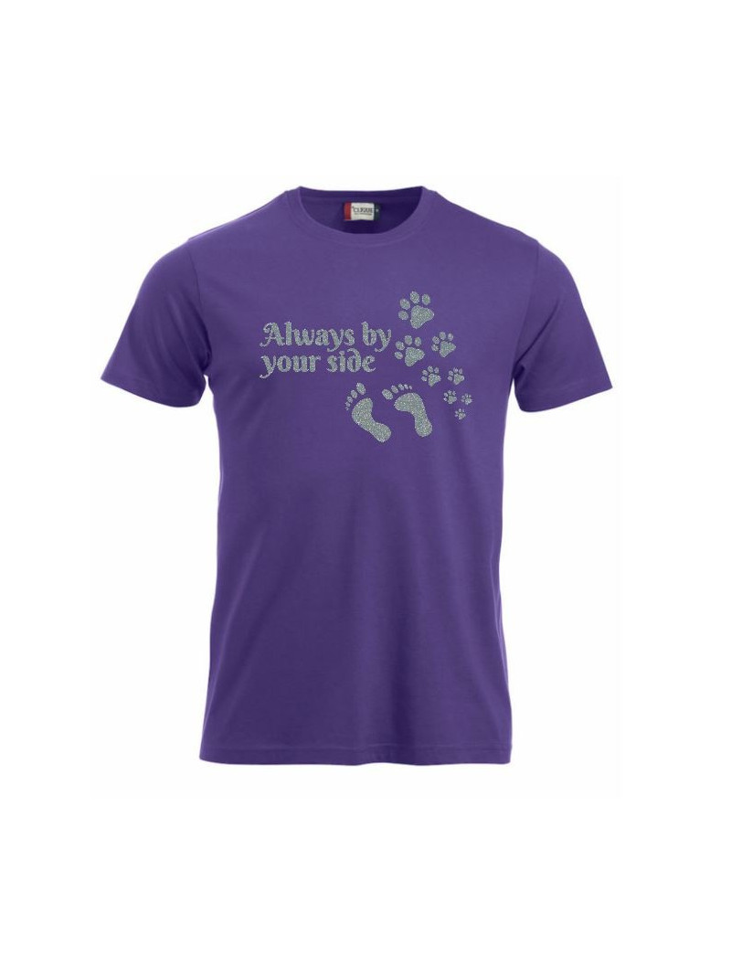 T-paita "Always by your side" GLITTER hopea