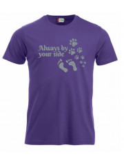 T-paita "Always by your side" GLITTER hopea