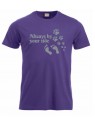 T-paita "Always by your side" GLITTER hopea