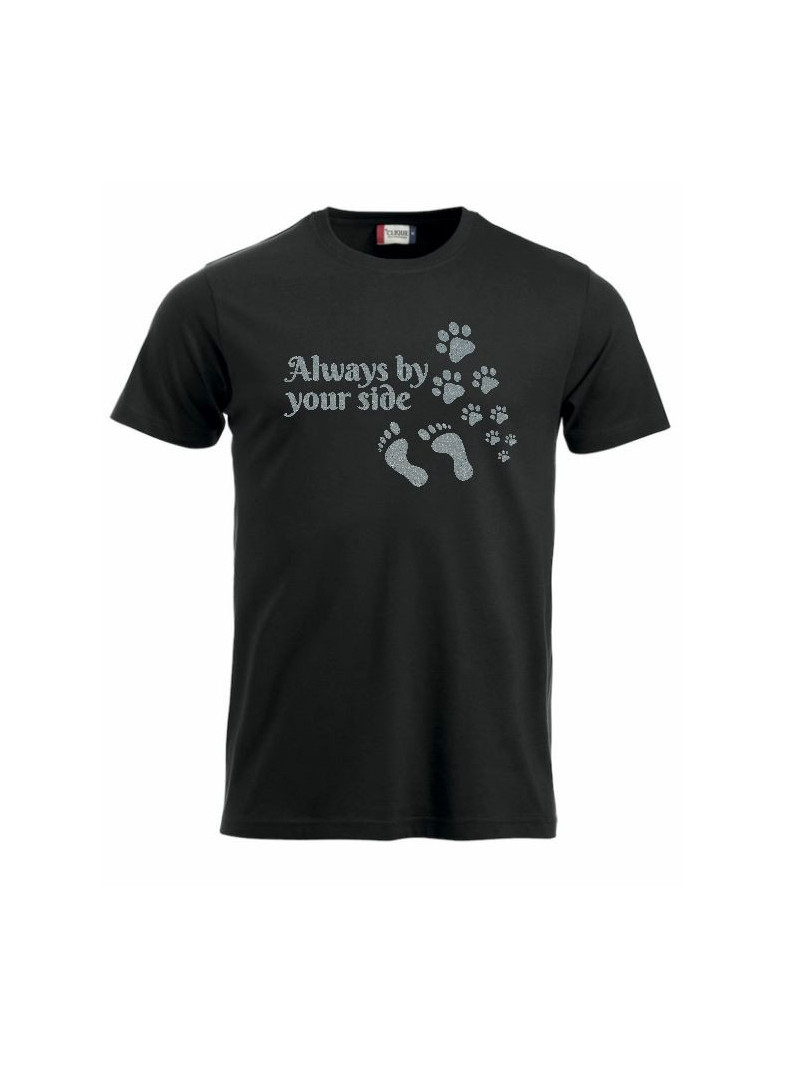 T-paita "Always by your side" GLITTER hopea