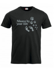 T-paita "Always by your side" GLITTER hopea
