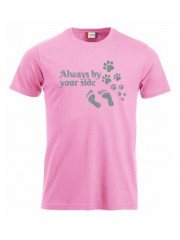 T-paita "Always by your side" GLITTER hopea