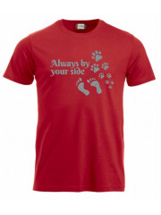 T-paita "Always by your side" GLITTER hopea