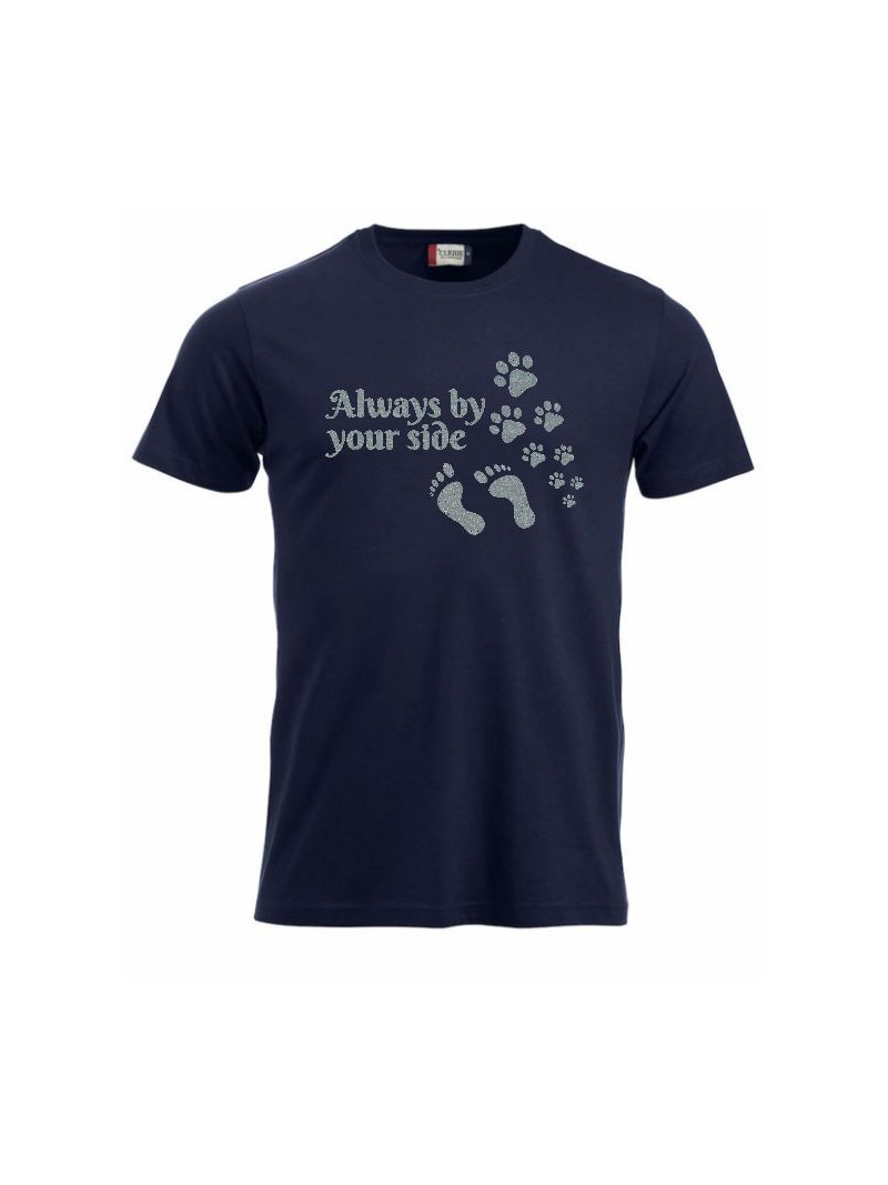 T-paita "Always by your side" GLITTER hopea
