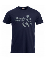 T-paita "Always by your side" GLITTER hopea
