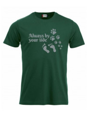 T-paita "Always by your side" GLITTER hopea