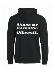 Huppari "OLLAAN ME TREENATTU."