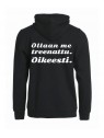 Huppari "OLLAAN ME TREENATTU."