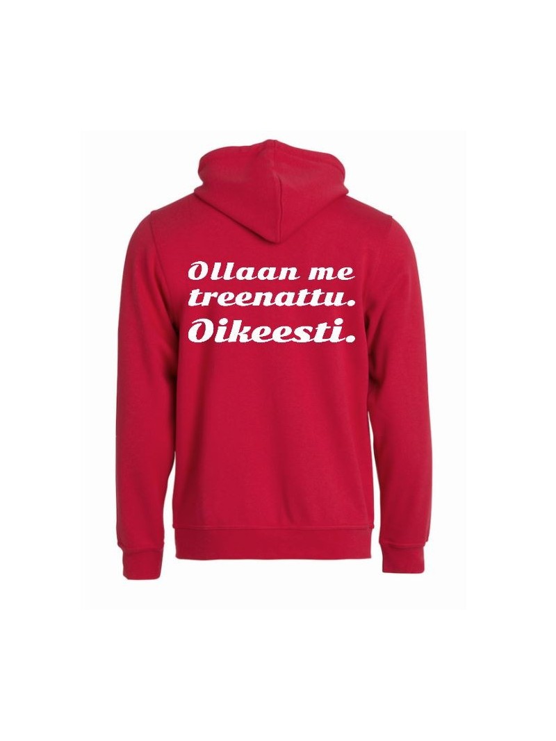 Huppari "OLLAAN ME TREENATTU."