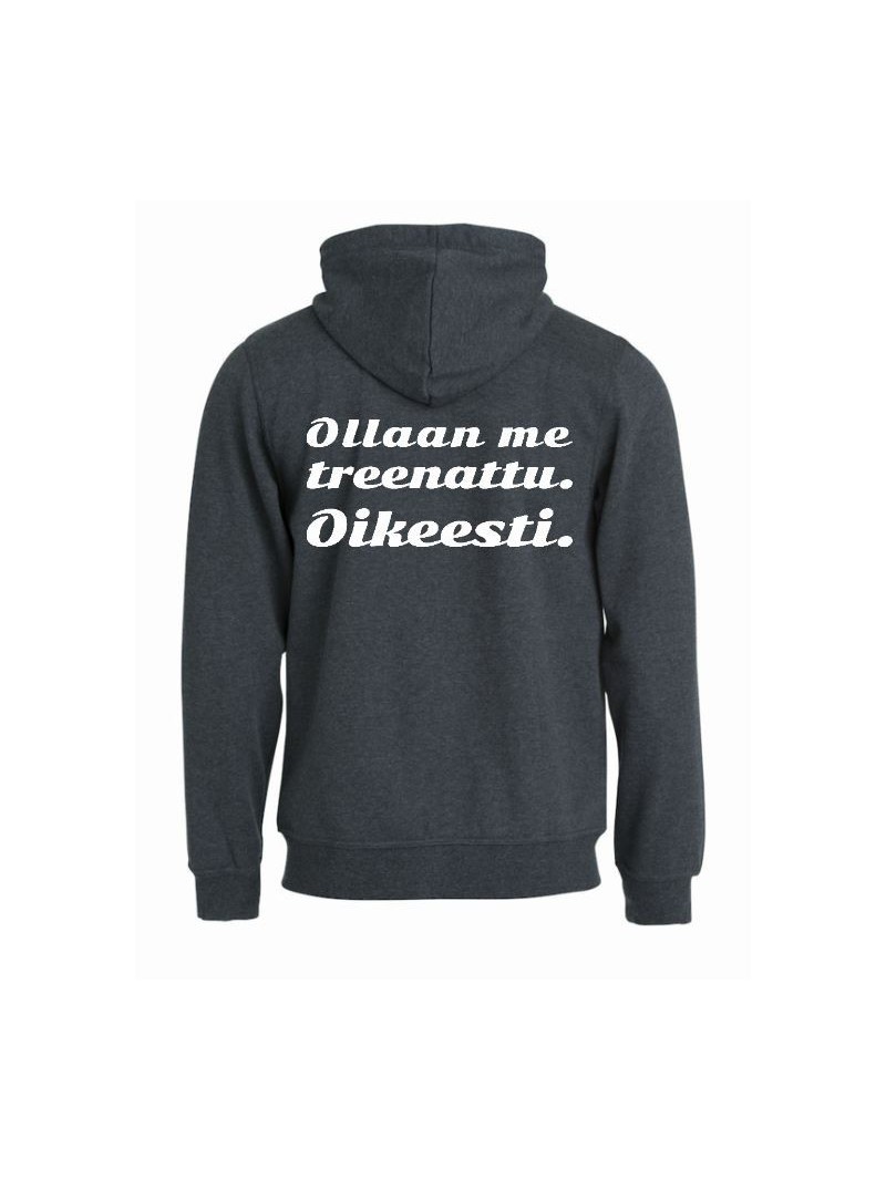 Huppari "OLLAAN ME TREENATTU."