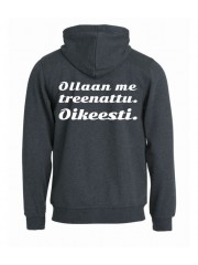 Huppari "OLLAAN ME TREENATTU."