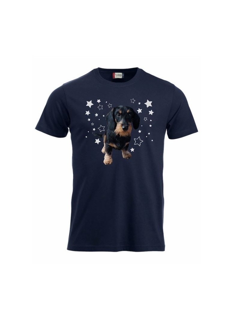 KARKEAKARVAINEN MÄYRÄKOIRA, musta "STARS"