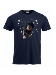 KARKEAKARVAINEN MÄYRÄKOIRA, musta "STARS"