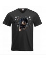 KARKEAKARVAINEN MÄYRÄKOIRA, musta "STARS" v-neck
