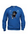 KARKEAKARVAINEN MÄYRÄKOIRA, musta "STARS" sweatshirt