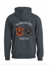 WE WILL WE WILL BARK YOU, full zip hoodie