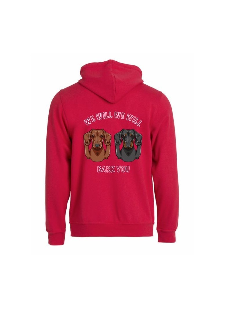 WE WILL WE WILL BARK YOU, full zip hoodie