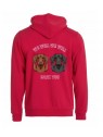 WE WILL WE WILL BARK YOU, full zip hoodie