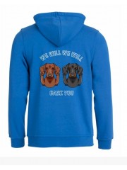 WE WILL WE WILL BARK YOU, full zip hoodie
