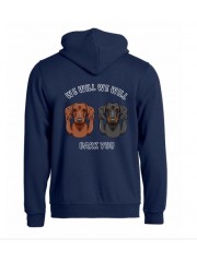 WE WILL WE WILL BARK YOU, full zip hoodie