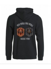 WE WILL WE WILL BARK YOU, full zip hoodie
