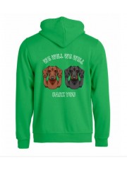 WE WILL WE WILL BARK YOU, full zip hoodie