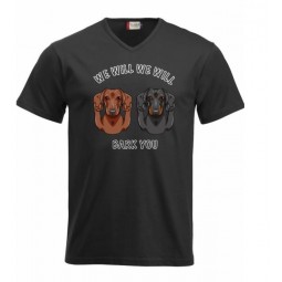 WE WILL WE WILL BARK YOU, v-neck