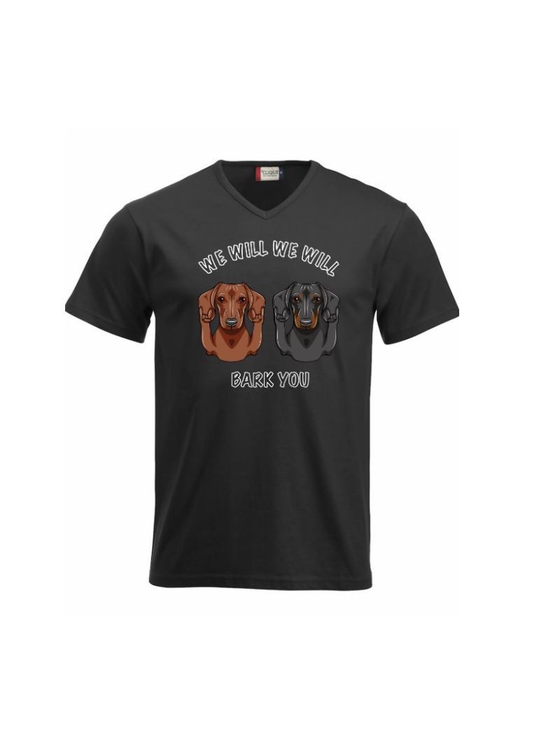 WE WILL WE WILL BARK YOU, v-neck