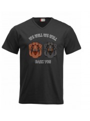 WE WILL WE WILL BARK YOU, v-neck