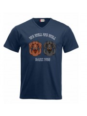 WE WILL WE WILL BARK YOU, v-neck