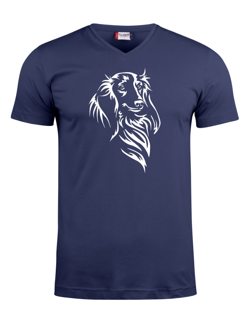 Pitkis silhuetti, v-neck