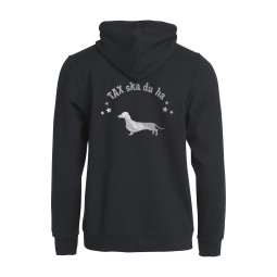 "TAX SKA DU HA!" Lyhytkarvainen mäyräkoira GLITTER