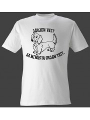 "Järjen veit!" Pitkäkarvainen mäyräkoira