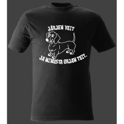 "Järjen veit!" Lyhytkarvainen mäyräkoira