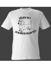 "Järjen veit!" Lyhytkarvainen mäyräkoira